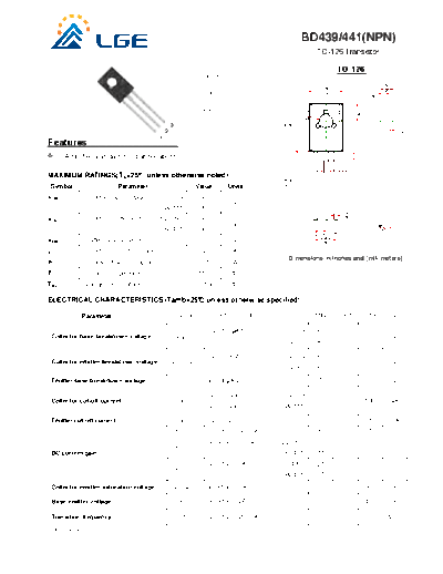 LGE bd439-441  . Electronic Components Datasheets Active components Transistors LGE bd439-441.pdf