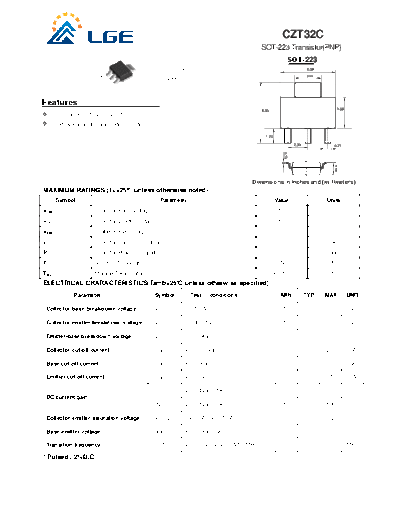 LGE czt32c  . Electronic Components Datasheets Active components Transistors LGE czt32c.pdf