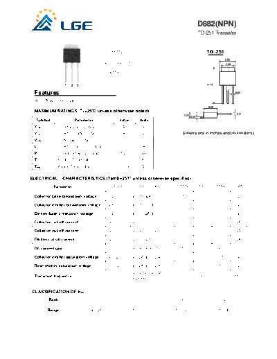 LGE d882 to-251  . Electronic Components Datasheets Active components Transistors LGE d882_to-251.pdf