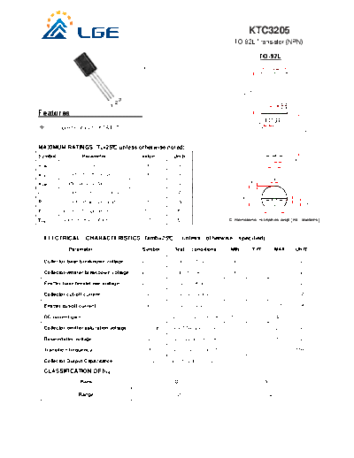 LGE ktc3205 to-92l  . Electronic Components Datasheets Active components Transistors LGE ktc3205_to-92l.pdf