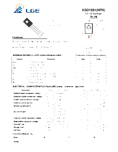 LGE ksd1691  . Electronic Components Datasheets Active components Transistors LGE ksd1691.pdf