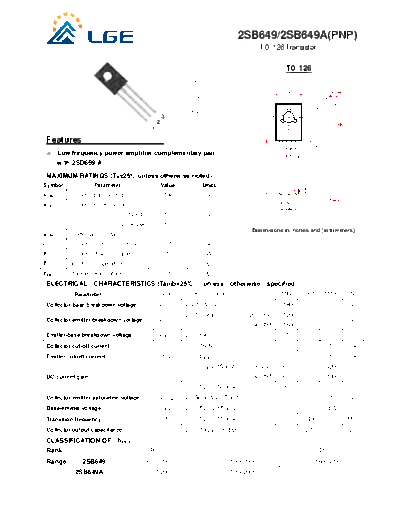 LGE 2sb649a-2sb649  . Electronic Components Datasheets Active components Transistors LGE 2sb649a-2sb649.pdf