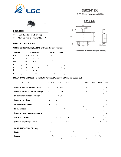 LGE 2sc2412k sot-23-3l  . Electronic Components Datasheets Active components Transistors LGE 2sc2412k_sot-23-3l.pdf