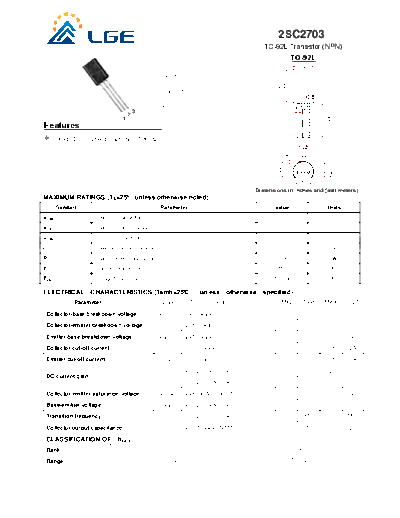 LGE 2sc2703 to-92l  . Electronic Components Datasheets Active components Transistors LGE 2sc2703_to-92l.pdf