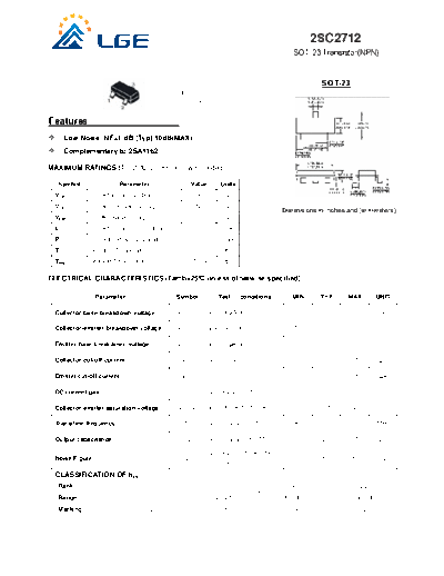 LGE 2sc2712 sot-23  . Electronic Components Datasheets Active components Transistors LGE 2sc2712_sot-23.pdf