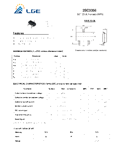 LGE 2sc3356  . Electronic Components Datasheets Active components Transistors LGE 2sc3356.pdf