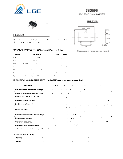 LGE 2sd596 sot-23-3l  . Electronic Components Datasheets Active components Transistors LGE 2sd596_sot-23-3l.pdf