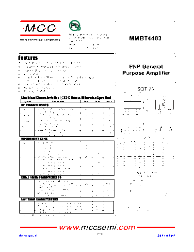 MCC mmbt4403 sot-23  . Electronic Components Datasheets Active components Transistors MCC mmbt4403_sot-23.pdf