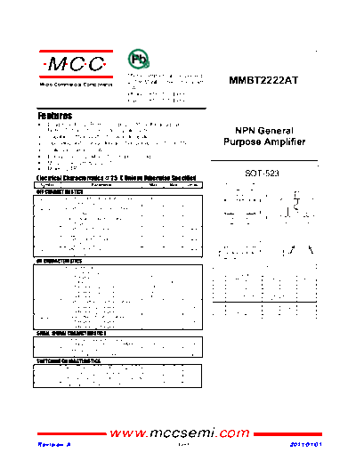 MCC mmbt2222at sot-523  . Electronic Components Datasheets Active components Transistors MCC mmbt2222at_sot-523.pdf