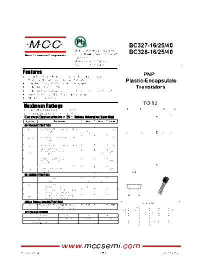 MCC bc327 bc328 to-92  . Electronic Components Datasheets Active components Transistors MCC bc327_bc328_to-92.pdf