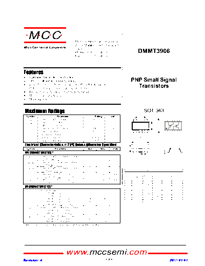 . Electronic Components Datasheets dmmt3906 sot-363  . Electronic Components Datasheets Active components Transistors MCC dmmt3906_sot-363.pdf