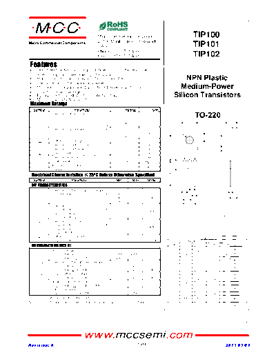 MCC tip100 tip101 tip102 to-220  . Electronic Components Datasheets Active components Transistors MCC tip100_tip101_tip102_to-220.pdf