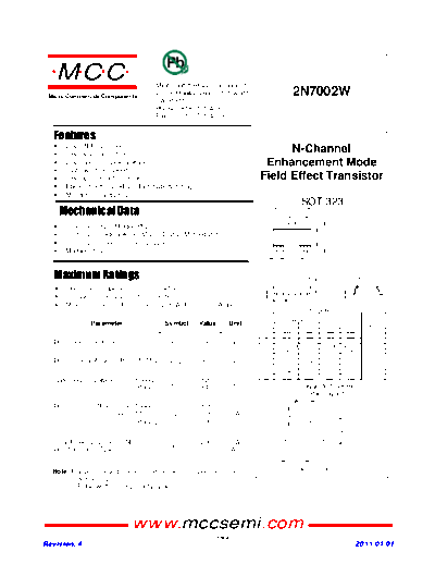 MCC 2n7002w  . Electronic Components Datasheets Active components Transistors MCC 2n7002w.pdf