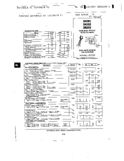 Motorola 3n201 3n202 3n203  . Electronic Components Datasheets Active components Transistors Motorola 3n201_3n202_3n203.pdf