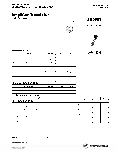 Motorola 2n5087rev0  . Electronic Components Datasheets Active components Transistors Motorola 2n5087rev0.pdf