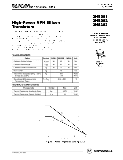 Motorola 2n5301 2n5302 2n5303  . Electronic Components Datasheets Active components Transistors Motorola 2n5301_2n5302_2n5303.pdf