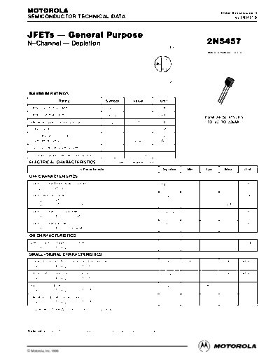 Motorola 2n5457re  . Electronic Components Datasheets Active components Transistors Motorola 2n5457re.pdf