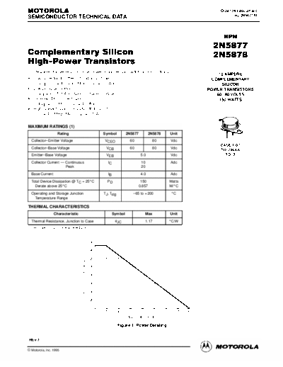 Motorola 2n5877 2n5878  . Electronic Components Datasheets Active components Transistors Motorola 2n5877_2n5878.pdf