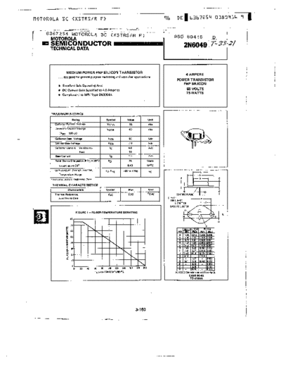 Motorola 2n6049  . Electronic Components Datasheets Active components Transistors Motorola 2n6049.pdf