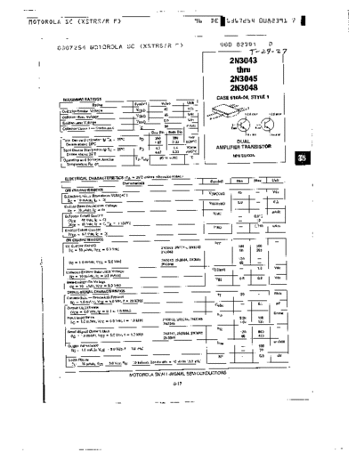 Motorola 2n3043-45 2n3048  . Electronic Components Datasheets Active components Transistors Motorola 2n3043-45_2n3048.pdf