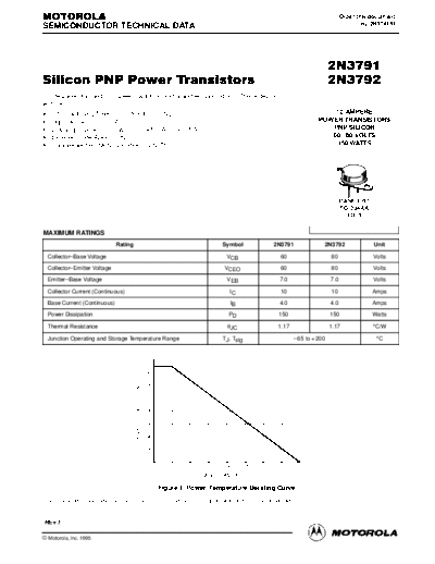 Motorola 2n3791 2n3792  . Electronic Components Datasheets Active components Transistors Motorola 2n3791_2n3792.pdf