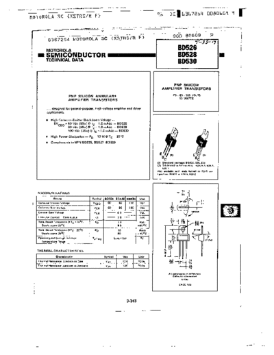 Motorola bd526 bd528 bd530  . Electronic Components Datasheets Active components Transistors Motorola bd526_bd528_bd530.pdf