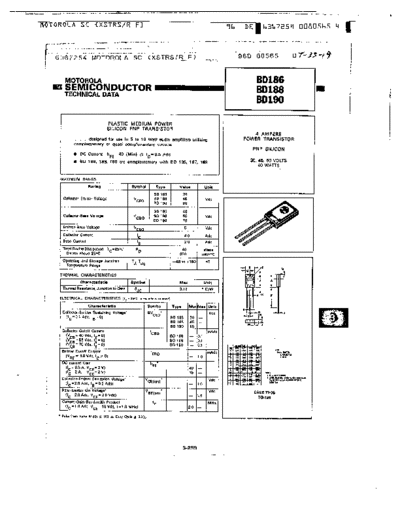 Motorola bd186 bd188 bd190  . Electronic Components Datasheets Active components Transistors Motorola bd186_bd188_bd190.pdf