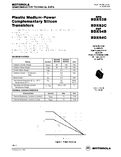 Motorola bdx53b bdx54  . Electronic Components Datasheets Active components Transistors Motorola bdx53b_bdx54.pdf