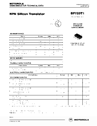 Motorola bf720t1r  . Electronic Components Datasheets Active components Transistors Motorola bf720t1r.pdf