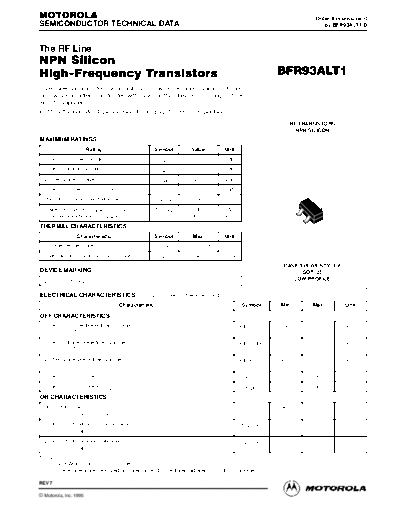 Motorola bfr93al   . Electronic Components Datasheets Active components Transistors Motorola bfr93al_.pdf