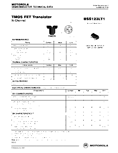 Motorola bss123lt1rev2x  . Electronic Components Datasheets Active components Transistors Motorola bss123lt1rev2x.pdf