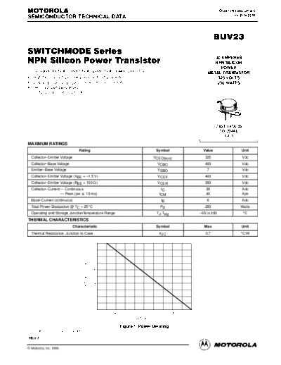 Motorola buv23rev  . Electronic Components Datasheets Active components Transistors Motorola buv23rev.pdf