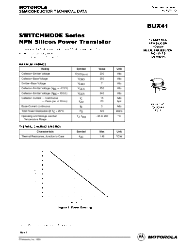 Motorola bux41rev  . Electronic Components Datasheets Active components Transistors Motorola bux41rev.pdf