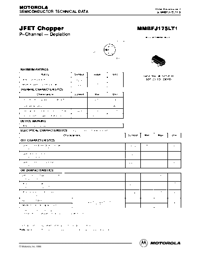 Motorola mmbfj175lt1rev0d  . Electronic Components Datasheets Active components Transistors Motorola mmbfj175lt1rev0d.pdf
