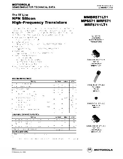 Motorola mmbr571lt1 mps571 mrf571 mrf5711lt1  . Electronic Components Datasheets Active components Transistors Motorola mmbr571lt1_mps571_mrf571_mrf5711lt1.pdf