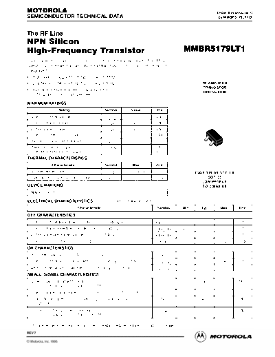 Motorola mmbr5179  . Electronic Components Datasheets Active components Transistors Motorola mmbr5179.pdf