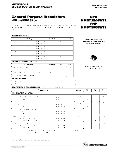 Motorola mmbt3904wt1 mmbt3906wt1  . Electronic Components Datasheets Active components Transistors Motorola mmbt3904wt1_mmbt3906wt1.pdf