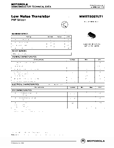 Motorola mmbt5087  . Electronic Components Datasheets Active components Transistors Motorola mmbt5087.pdf