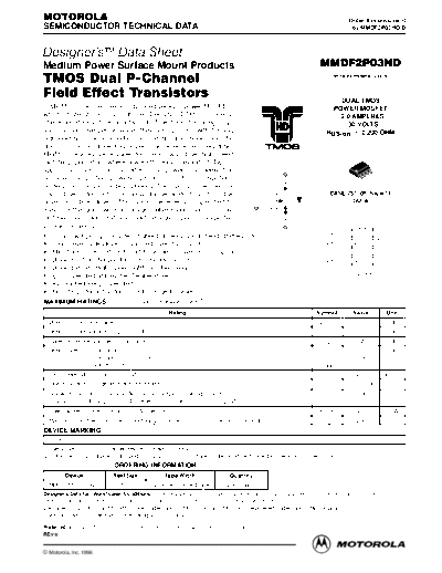 Motorola mmdf2p03hd  . Electronic Components Datasheets Active components Transistors Motorola mmdf2p03hd.pdf