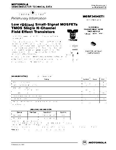 Motorola mgsf3454xt1  . Electronic Components Datasheets Active components Transistors Motorola mgsf3454xt1.pdf