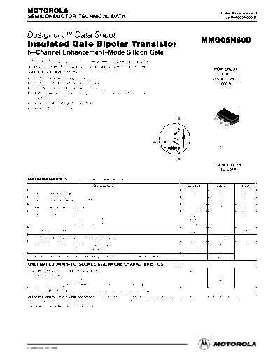 Motorola mmg05n60drev0  . Electronic Components Datasheets Active components Transistors Motorola mmg05n60drev0.pdf