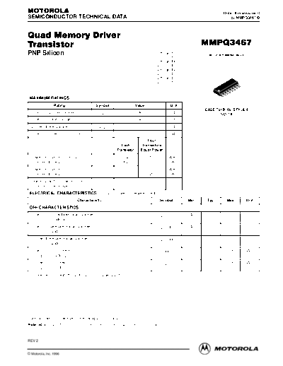 . Electronic Components Datasheets mmpq3467  . Electronic Components Datasheets Active components Transistors Motorola mmpq3467.pdf