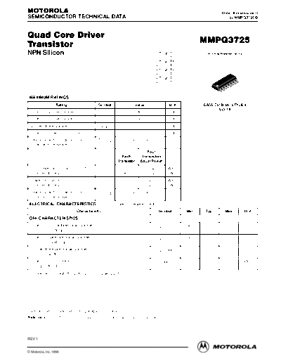 Motorola mmpq3725  . Electronic Components Datasheets Active components Transistors Motorola mmpq3725.pdf