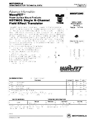 Motorola mmsf3300rev3  . Electronic Components Datasheets Active components Transistors Motorola mmsf3300rev3.pdf
