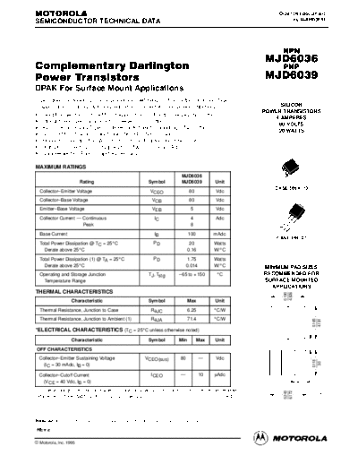 Motorola mjd6036r mjd6039  . Electronic Components Datasheets Active components Transistors Motorola mjd6036r_mjd6039.pdf