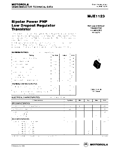 Motorola mje1123r  . Electronic Components Datasheets Active components Transistors Motorola mje1123r.pdf