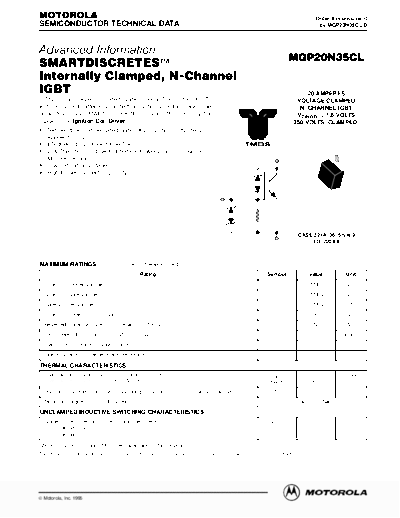 Motorola mgp20n35cl  . Electronic Components Datasheets Active components Transistors Motorola mgp20n35cl.pdf