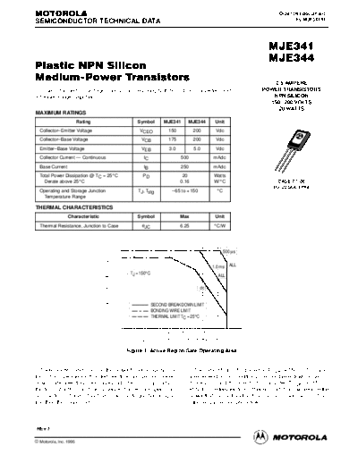 Motorola mje341re  . Electronic Components Datasheets Active components Transistors Motorola mje341re.pdf