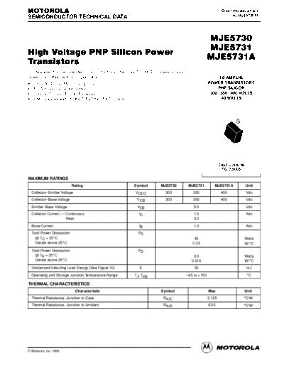 Motorola mje5730r  . Electronic Components Datasheets Active components Transistors Motorola mje5730r.pdf