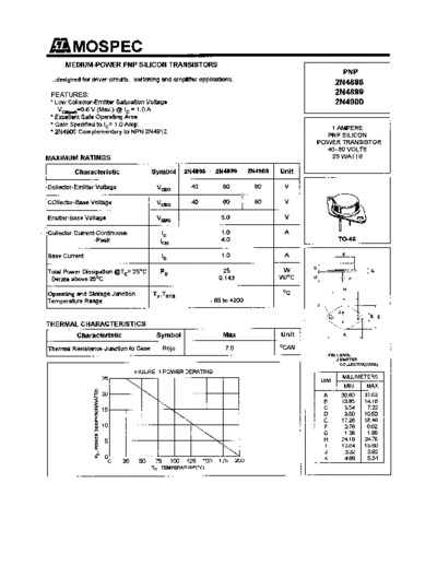 Mospec 2n4898-99 2n4900  . Electronic Components Datasheets Active components Transistors Mospec 2n4898-99_2n4900.pdf